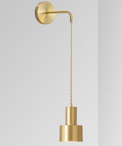 Colgando Gold Tone Wall Lamp