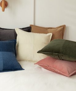 Contrast Twill Solid Pillow Cover