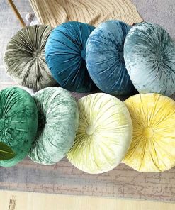 Crushed Velvet Round Pillow - Final Sale
