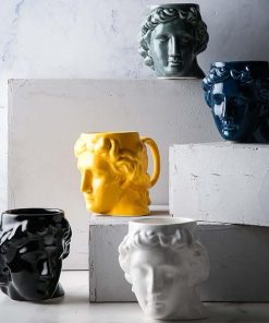 David's Head Ceramic Porcelain Mug