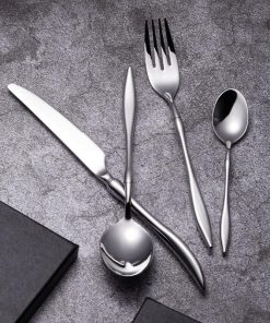 Design Curve Silver Steel Flatware Set