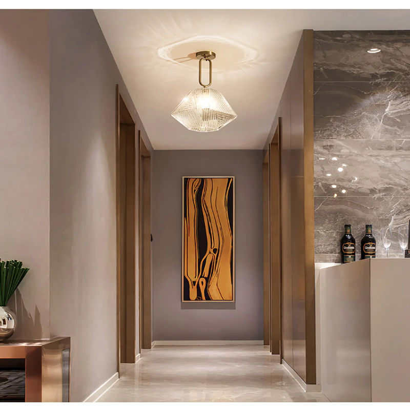 Diamond Cut Art Deco Pendant Light