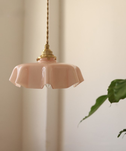 Draped Flower Retro Glass Ceiling & Pendant Light