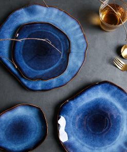 Evil Eye Blue Porcelain Decorative Plates