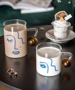 Face Silhouette Breakfast Mug