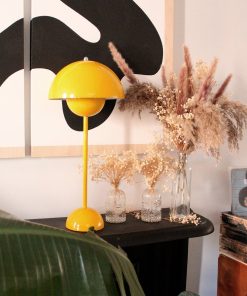 Flowerpot Lacquered Metal Table Lamp - Final Sale