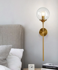 Glass Torch Brass Wall Light - Final Sale