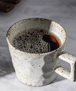 Hans Square Handle Ceramic Porcelain Mug