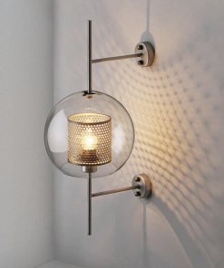 Honeycomb Glass & Metal Sconce Light - Final Sale