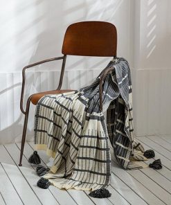 Jacquard Striped Blanket & Throw