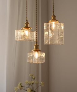 Jewel Glass & Brass Pendant Light
