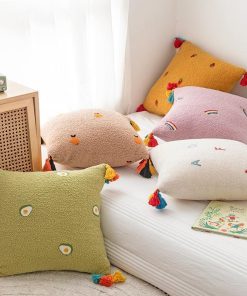 Kit Kat Whimsical Embroidered Pillow Covers
