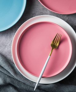 Modern Solid Flat Dinner Plate