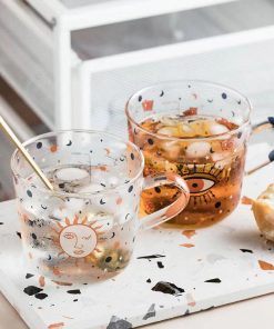 Mystic Eye Printed Glass Measuring Cups