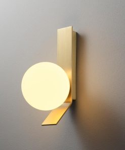 On the Edge Brass & Globe Wall Lamp