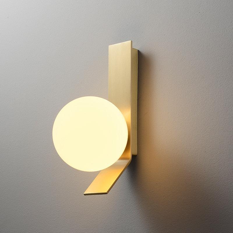 On the Edge Brass & Globe Wall Lamp