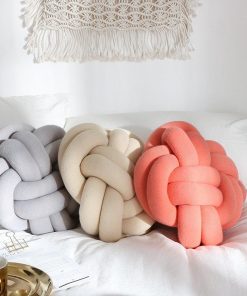 Six Knot Cotton Pillow