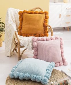 Smock & PomPom Square Pillow Cover