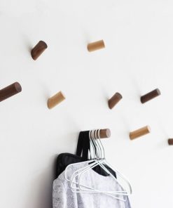Wall Peg Hooks in Natural Wood