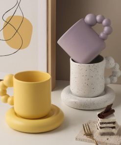 Puff Ceramic Mug & Plate Set